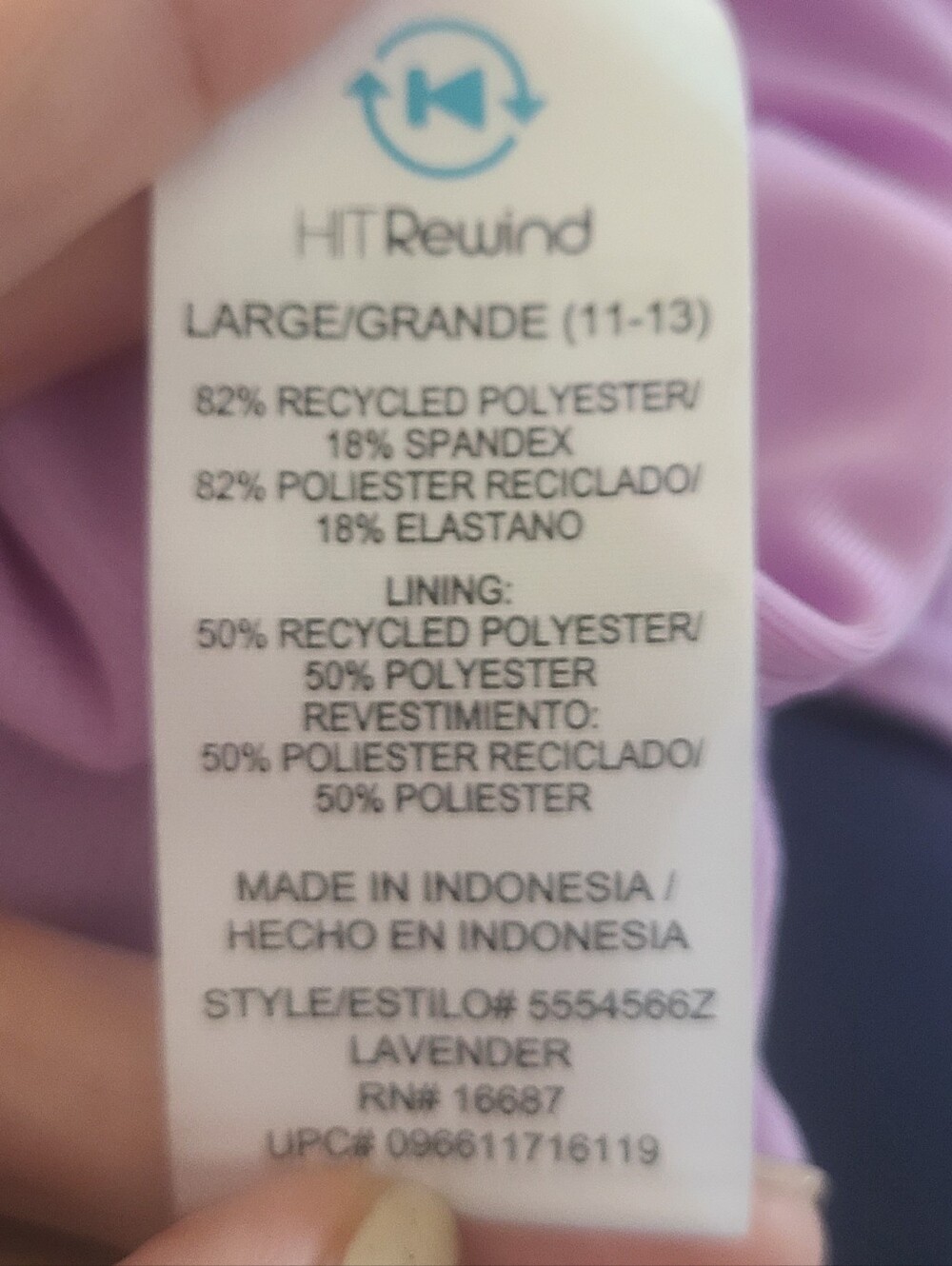 Rewind Lilac High-Waist Bikini Set, NWT - Picture 2 of 2